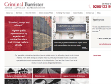 Tablet Screenshot of criminal-barrister.co.uk